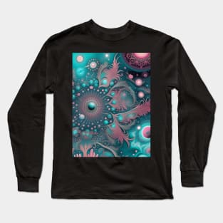 Other Worldly Designs- nebulas, stars, galaxies, planets with feathers Long Sleeve T-Shirt